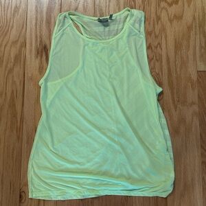 Athleta Neon Green Sleeveless Athletic Top Size XL
